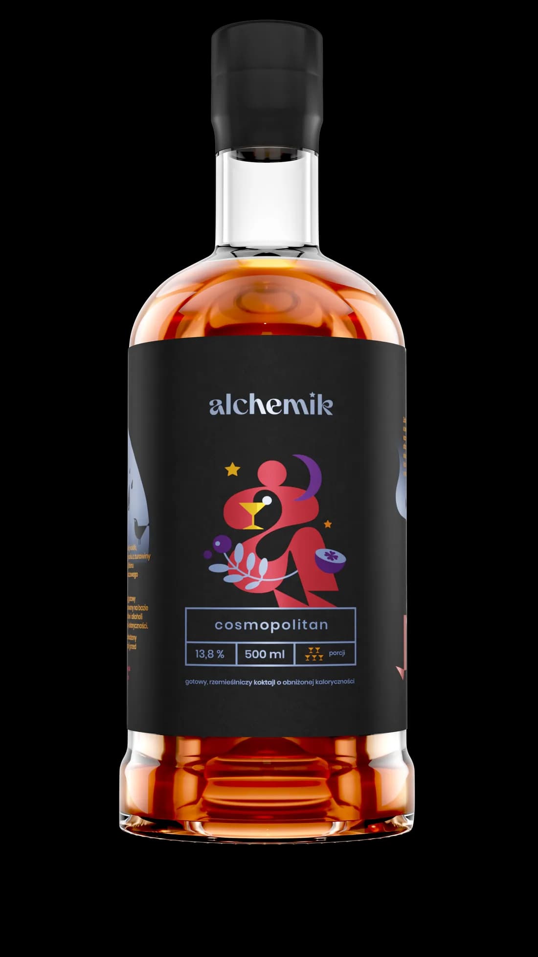 Butelka koktajlu Cosmopolitan RTD Alchemik - Symbol przemiany i odnowy